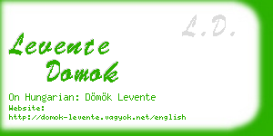 levente domok business card