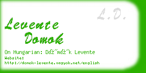 levente domok business card